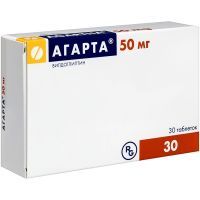 Агарта таб. 50мг №30 Gedeon Richter Romania/Румыния
