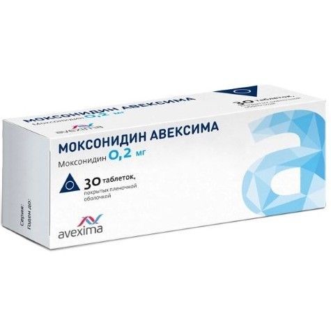 Моксонидин Авексима таб. п/пл. об. 200мкг №30 (1+1) Ирбитский ХФЗ/Россия Моксонидин Авексима таб. п/пл. об. 200мкг №30 (1+1) Ирбитский ХФЗ/Россия