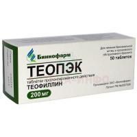 Теопэк таб. ретард 200мг №50 Биннофарм