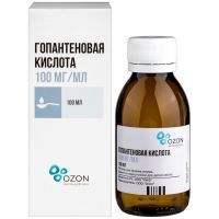 Гопантеновая кислота фл.(р-р д/приема внутрь) 100мг/мл 100мл №1 с мерной ложкой Озон/Россия