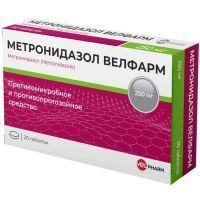 Метронидазол Велфарм таб. 250мг №20 уп.конт.яч. Велфарм