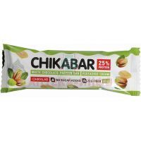 Батончик CHIKALAB Chikabar протеиновый глазир. Фисташки и крем 60г Фитнес Фуд