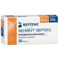 Фенибут-Вертекс таб. 250мг №20 Вертекс