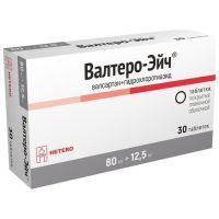 Валтеро-Эйч таб. п/пл. об. 80мг+12,5мг №30 (3х10) Hetero Labs/Индия/Макиз-Фарма