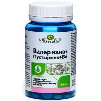 Валериана+пустырник+В6 таб. №50 Мирролла/Россия