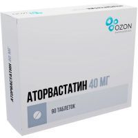 Аторвастатин таб. п/пл. об. 40мг №90 Озон/Россия