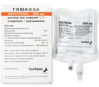 Глюкоза конт.(р-р д/инф.) 5% 200мл Красфарма