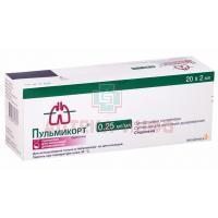 ПУЛЬМИКОРТ конт. разов.(сусп. д/инг. доз.) 0,250мг/мл 2мл №20 AstraZeneca/Швеция