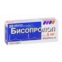 Бисопролол таб. п/пл. об. 5мг №30 Лекфарм/Беларусь