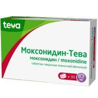 Моксонидин-Тева таб. п/пл. об. 0,2мг №30 Рубикон/Беларусь