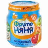 Пюре ФРУТОНЯНЯ салатик фруктовый (с 5 мес.) 100г Прогресс