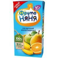 Сок ФРУТОНЯНЯ мультифруктовый 200мл Прогресс