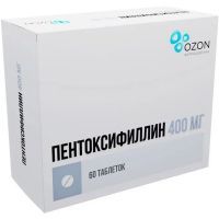 Пентоксифиллин таб. с пролонг. высв. п/пл. об. 400мг №60 Озон/Россия