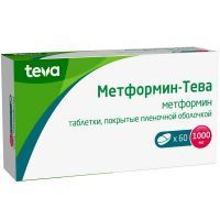 Метформин-Тева таб. п/пл. об. 1000мг №60 Teva/Чехия/Teva/Венгрия