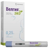 Велгия эко шприц в автоинжекторе(р-р д/подкожн. введ.) 0,25мг 0,5мл №4 Биохимик/Россия
