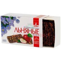 Пластинки льняные с яблоком хрустящие 3,5г №30 Биокор