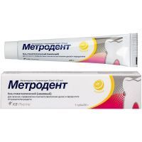 Метродент гель 10мг + 0,5мг 20г (лимон) Synmedic Laboratories/Индия