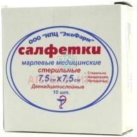 Салфетки стер. 7,5 х 7,5см №10 Экофарм