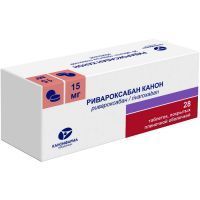 Ривароксабан Канон таб. п/пл. об. 15мг №28 (7х4) Канонфарма Продакшн/Россия