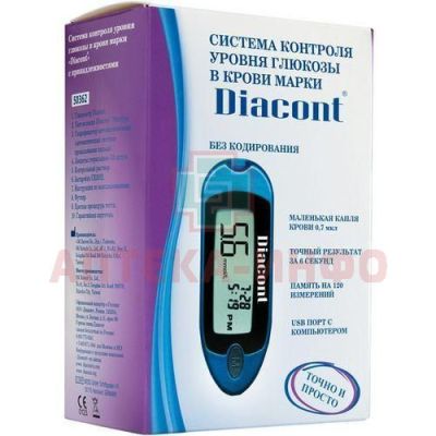 Глюкометр DIACONT (комплект) OK Biotech/Тайвань