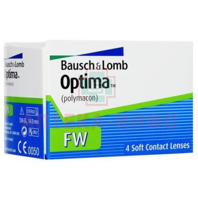 Линзы Optima FW (квартал) pk 4 Dia 14.0 BC 8.7 контактные мягкие корриг. (-8,00) Bausch & Lomb