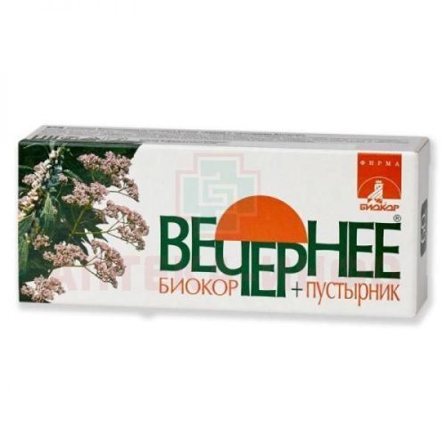 Вечернее+пустырник Биокор драже №60 Биокор/Россия